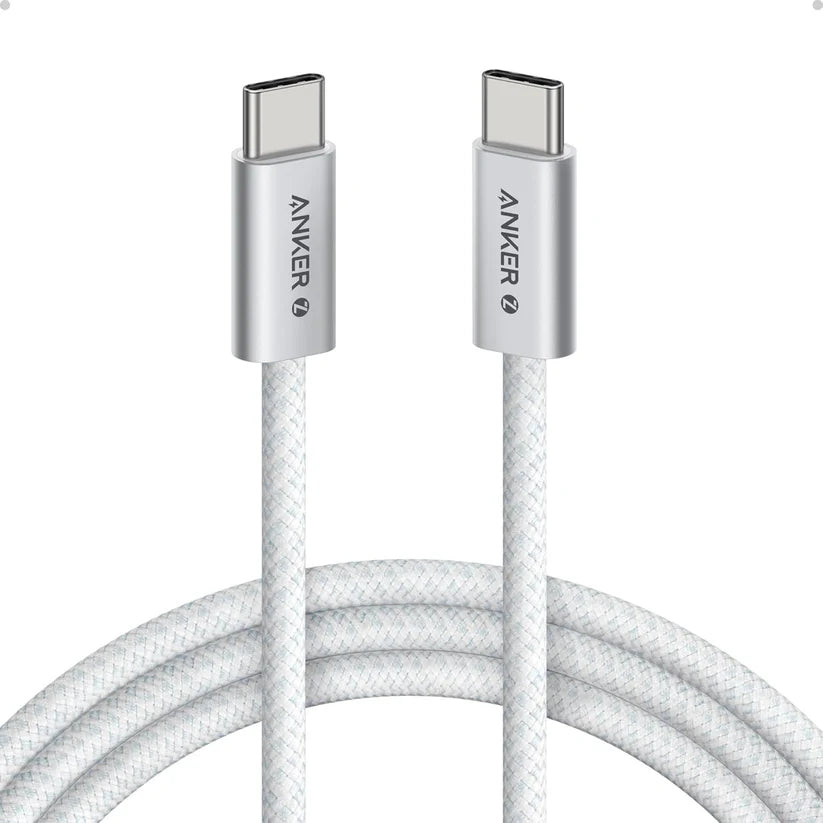 Anker Zolo USB-C to USB-C Cable 240W Braided (0.9m/3ft) -White Anker Zolo USB-C to USB-C Cable 240W Braided (0.9m/3ft) -White